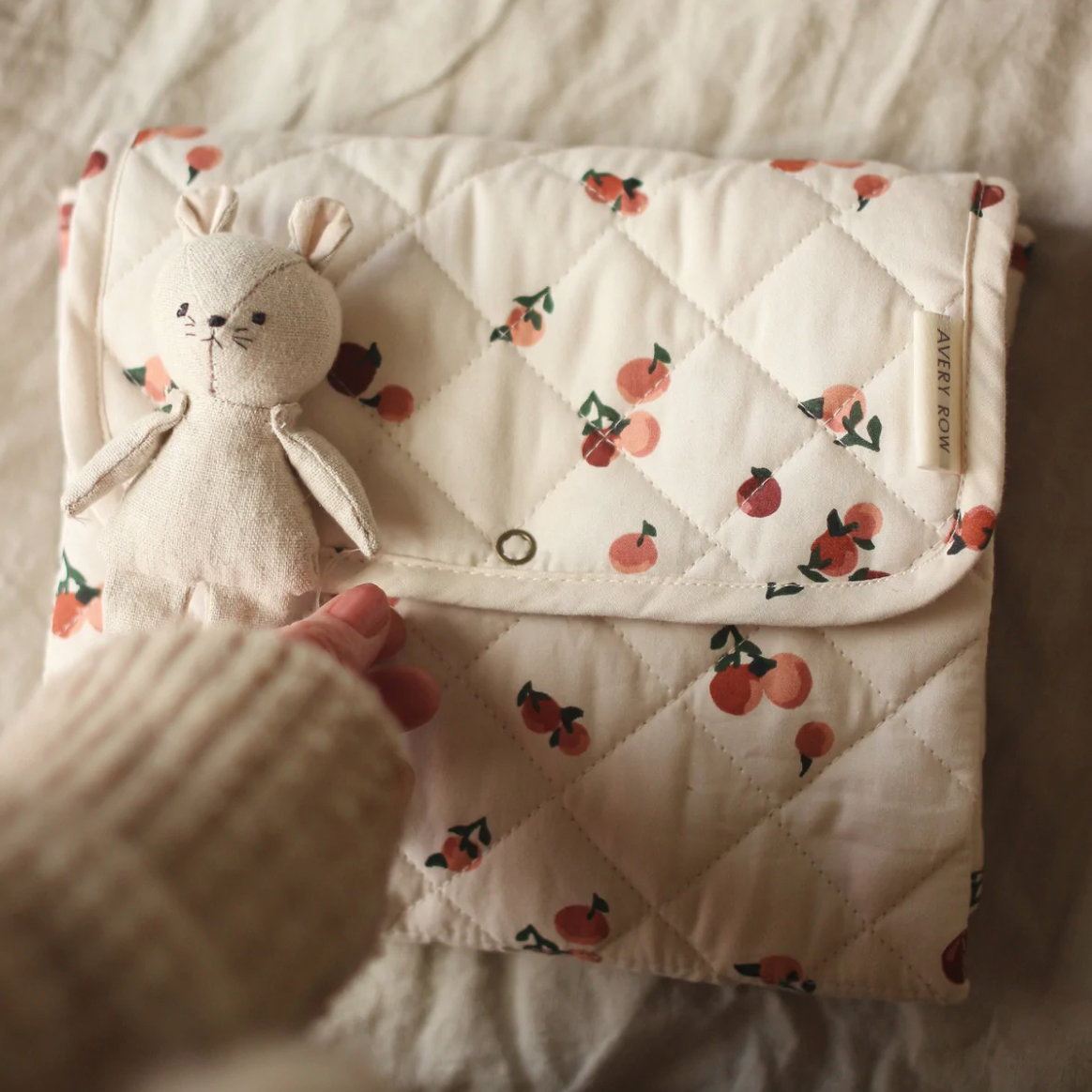 Avery Row Travel Changing Mat in Peaches