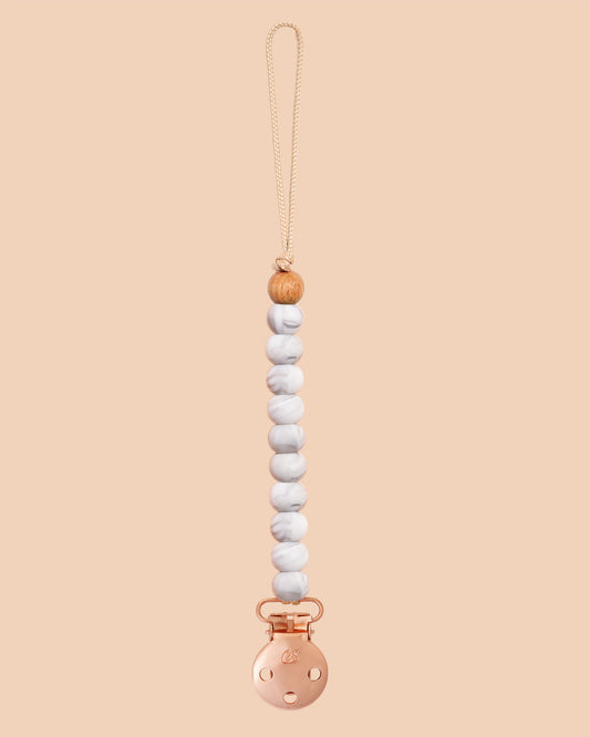 Sienna Marble Dummy Clip in Rose Gold