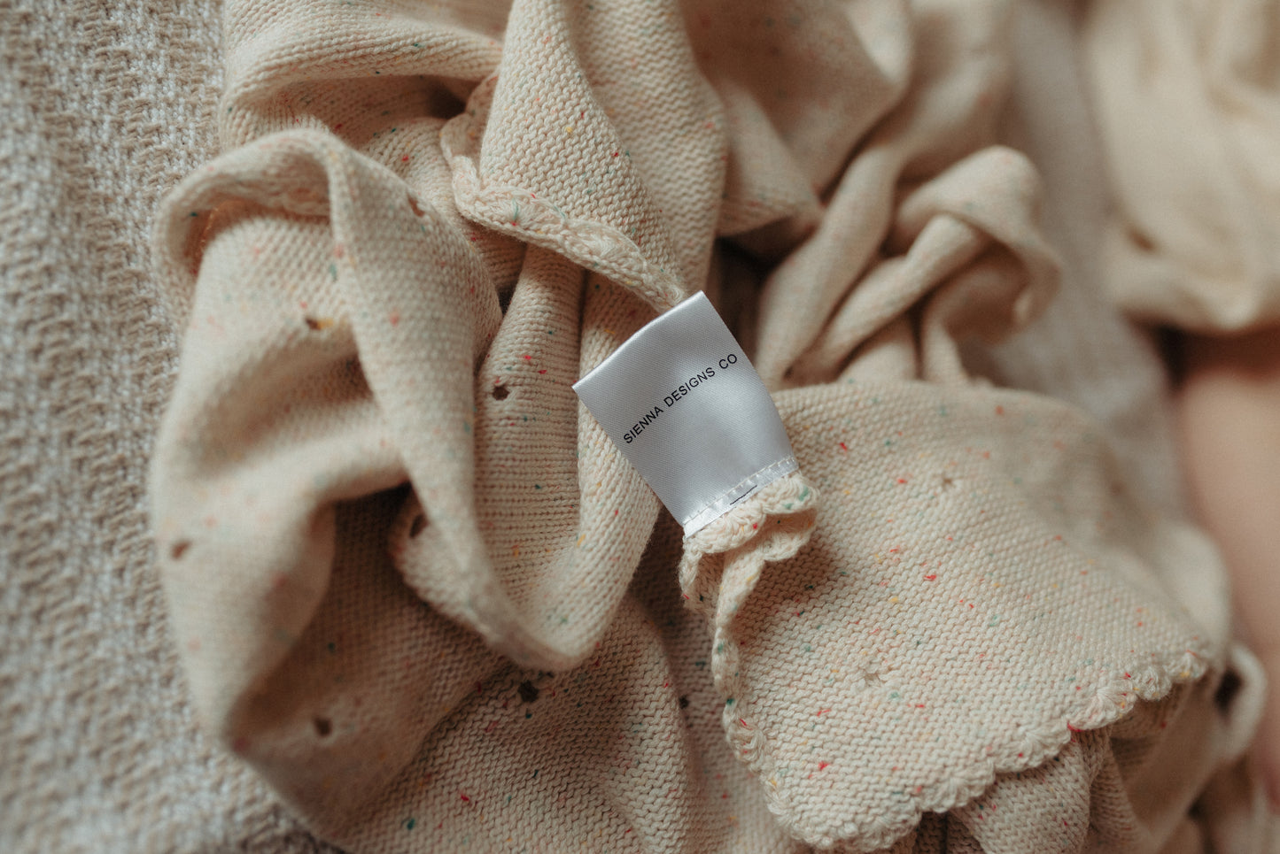 Sprinkle Knit Organic Cotton Baby Blanket