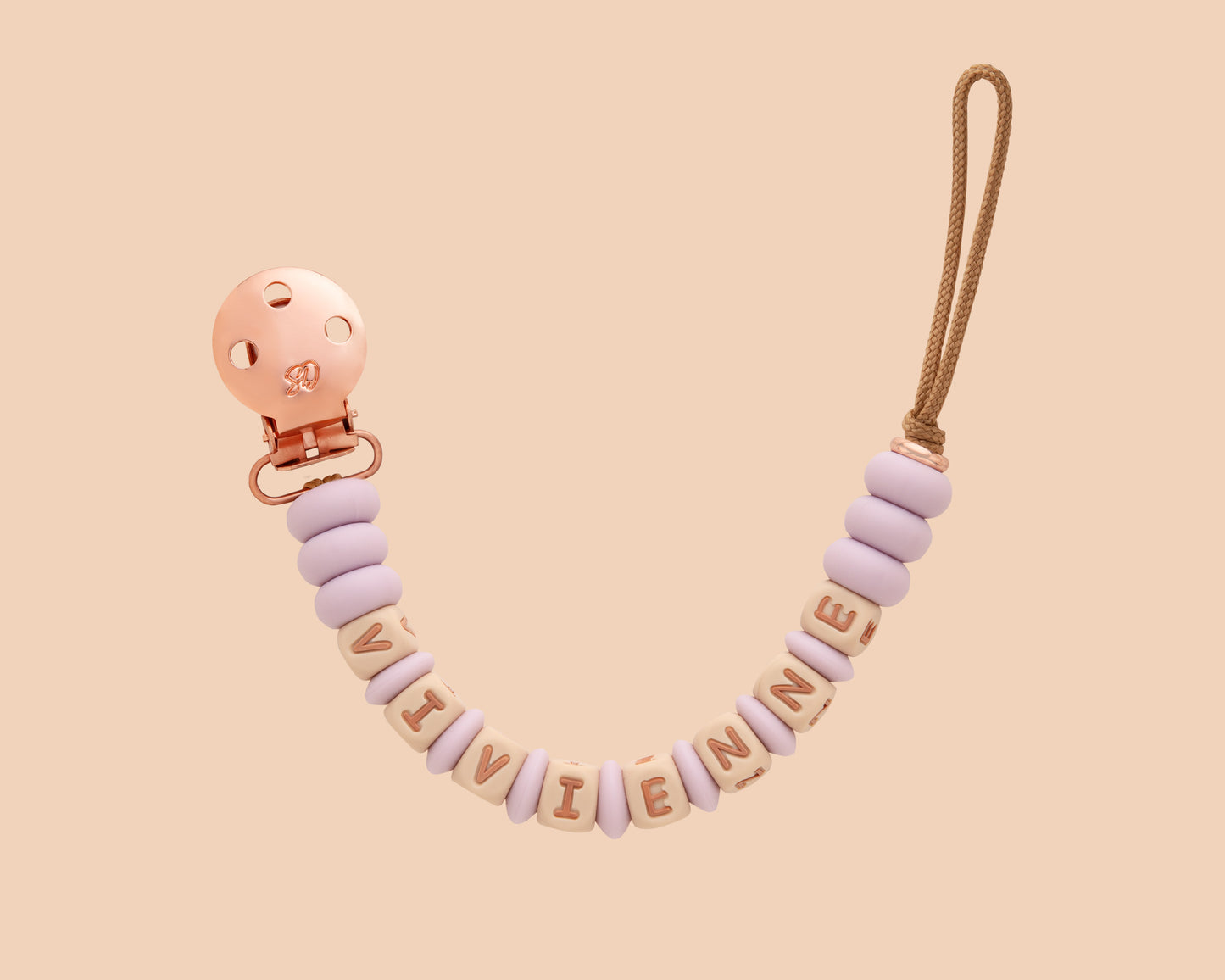 Personalised Dummy Clip in Mauve
