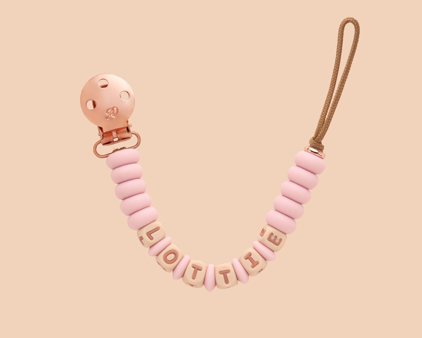 Personalised Dummy Clip in Blush